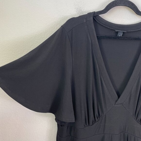 Torrid Womens Plus 3X Maxi Studio Knit Dress Flutter Sleeve V Neck - Picture 8 of 9